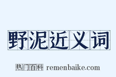 野泥近义词是什么意思的图片
